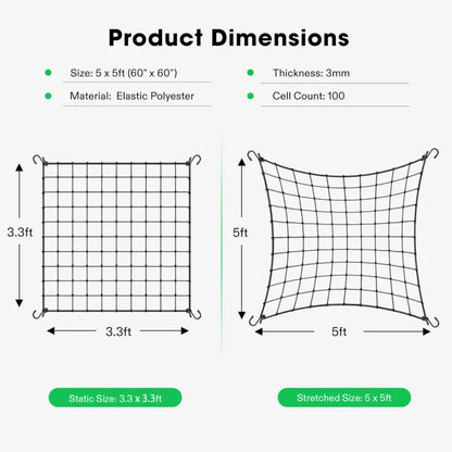 Trellis Netting - 0.6M x 1.2M (2ft x 4ft) With 4 Hooks - DiscountHydro.com - 9.99 - Tools and Accessories, Tools and Accessories > Plant Supports, Vivosun