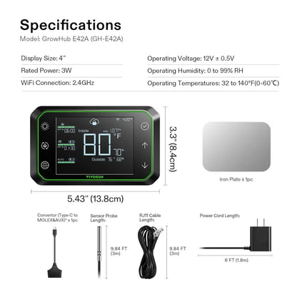 VIVOSUN GrowHub Controller E42A - Default Title - DiscountHydro.com - 88.00 - Environment Control, Environment Control > Environment Controllers, Vivosun
