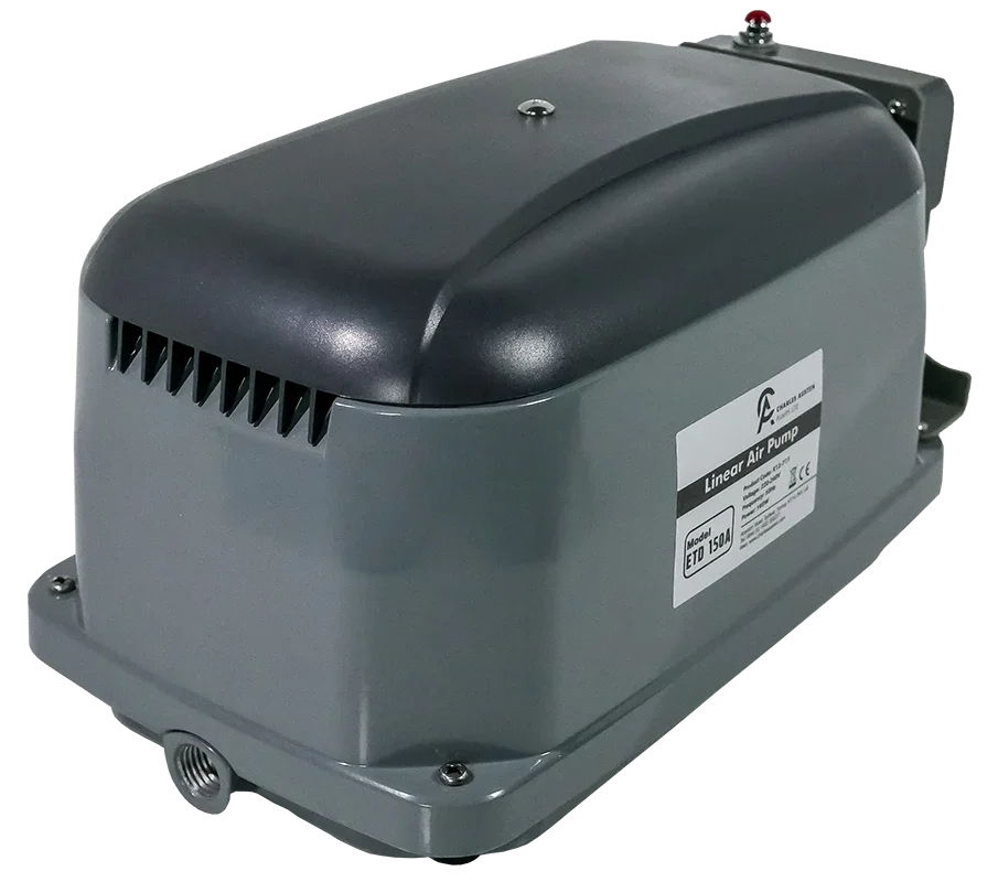 The ETA series range of air pumps ensures that there is plenty of water movement in wastewater applications; this boosts