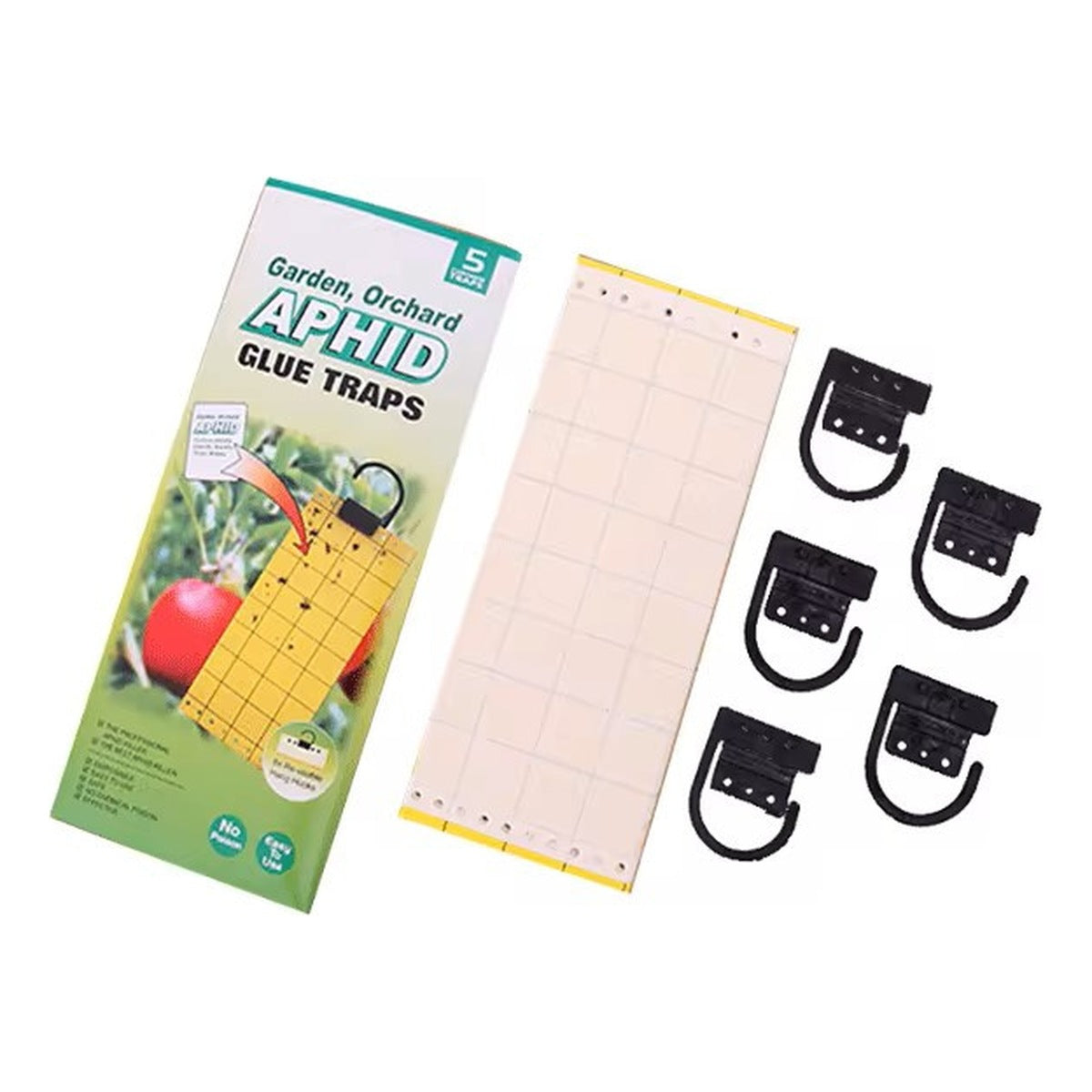 Double Sided Glue Traps 100mm x 240mm with Hangers - 5 Pack