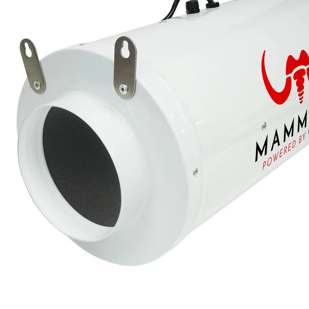 White cylindrical device with a black interior, featuring the 'MAMM' logo on a white background.
