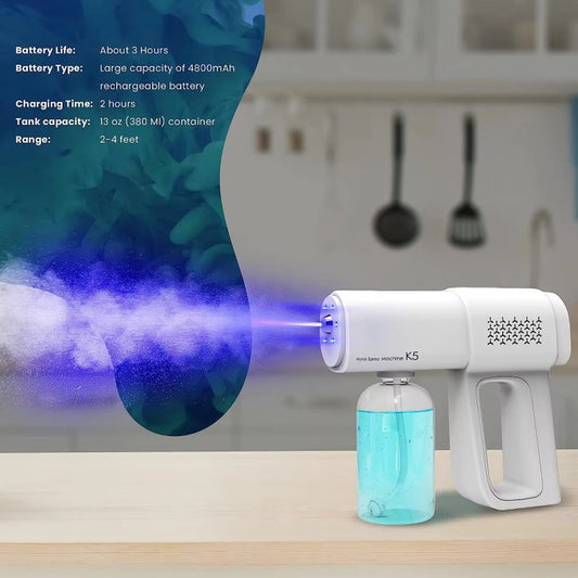 Cordless Nano Fogging Fogger Spray Gun - Rechargeable Electrostatic Sprayer